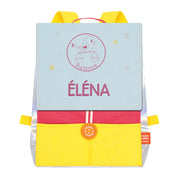 Personalized Astro children's backpack - Grenadine and Sky
