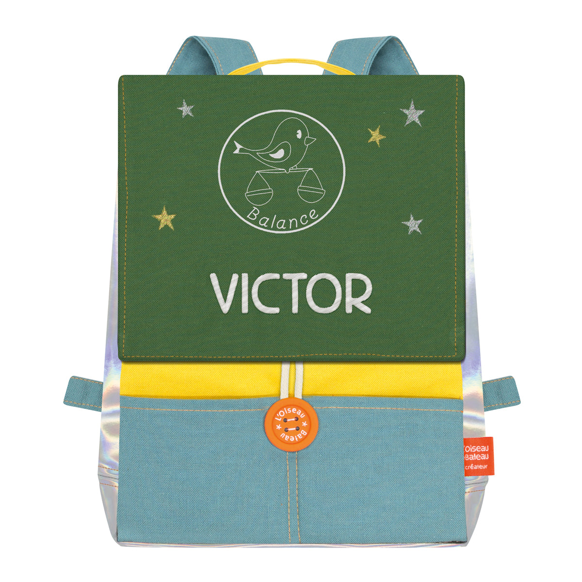 Sac à dos personnalisé enfant Astro - Moutarde et Mousse