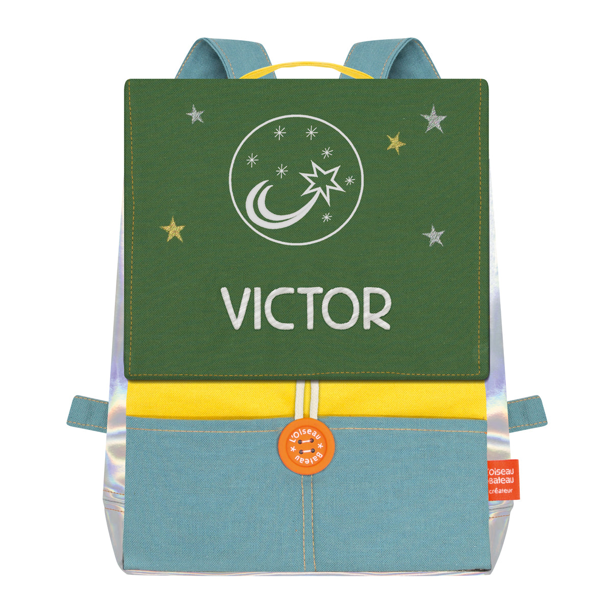 Sac à dos personnalisé enfant Astro - Moutarde et Mousse