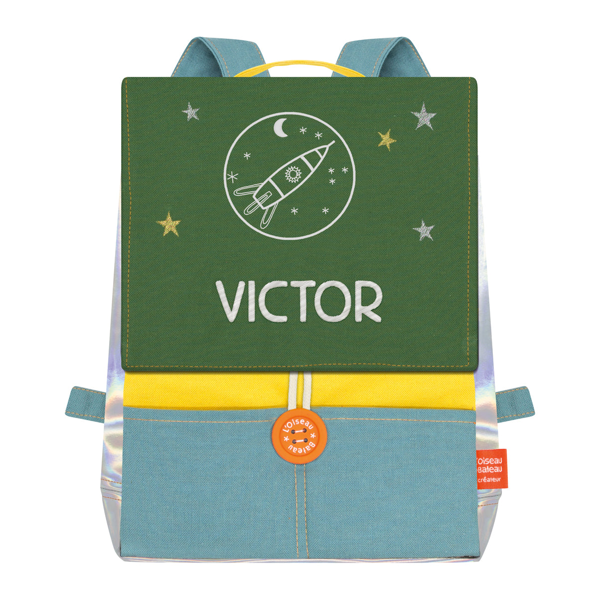 Sac à dos personnalisé enfant Astro - Moutarde et Mousse