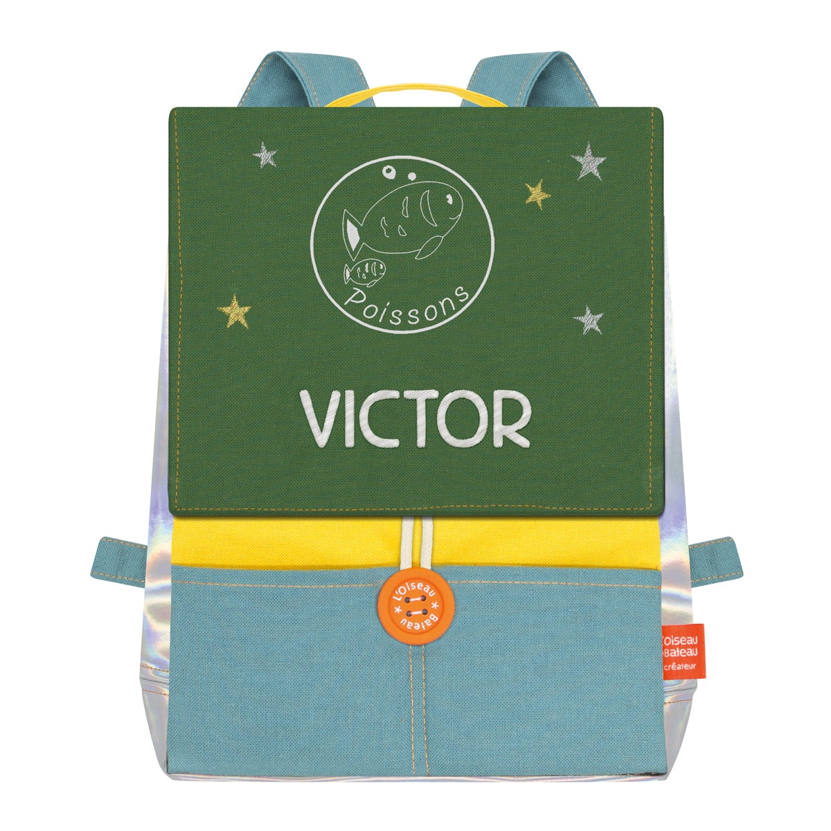 Sac à dos personnalisé enfant Astro - Moutarde et Mousse