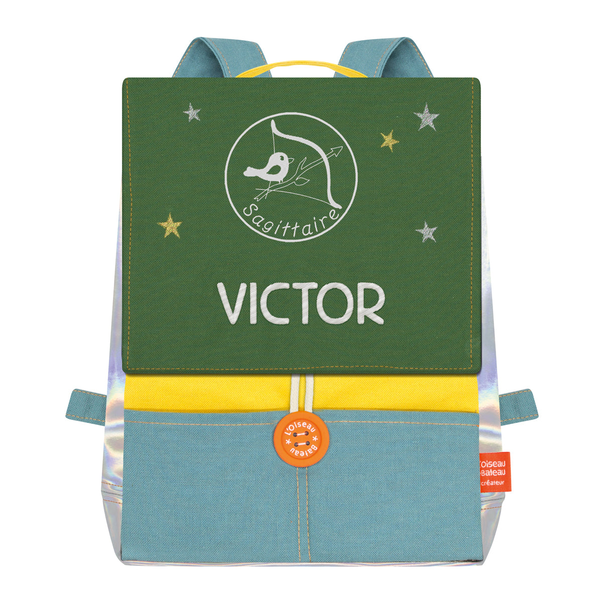Sac à dos personnalisé enfant Astro - Moutarde et Mousse