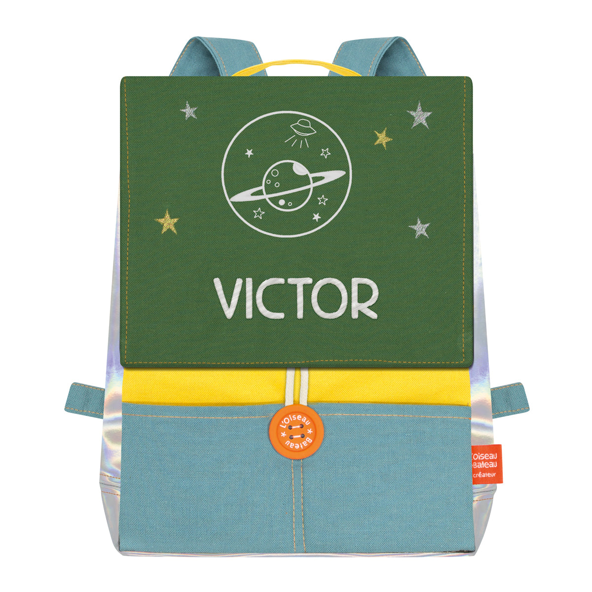 Sac à dos personnalisé enfant Astro - Moutarde et Mousse