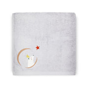 serviette enfant, serviette enfant personnalisee, serviette bebe, serviette bebe personnalise, cadeau de naissance, serviette personnalise, serviette 70 x 140, serviette 50 x 100, 100% coton oeko-tex, serviette absorbante enfant, design français, creation française, marque française, l'oiseau bateau, gris, ours