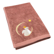 serviette enfant, serviette enfant personnalisee, serviette bebe, serviette bebe personnalise, cadeau de naissance, serviette personnalise, serviette 70 x 140, serviette 50 x 100, 100% coton oeko-tex, serviette absorbante enfant, design français, creation française, marque française, l'oiseau bateau, marsala, ecrureuil
