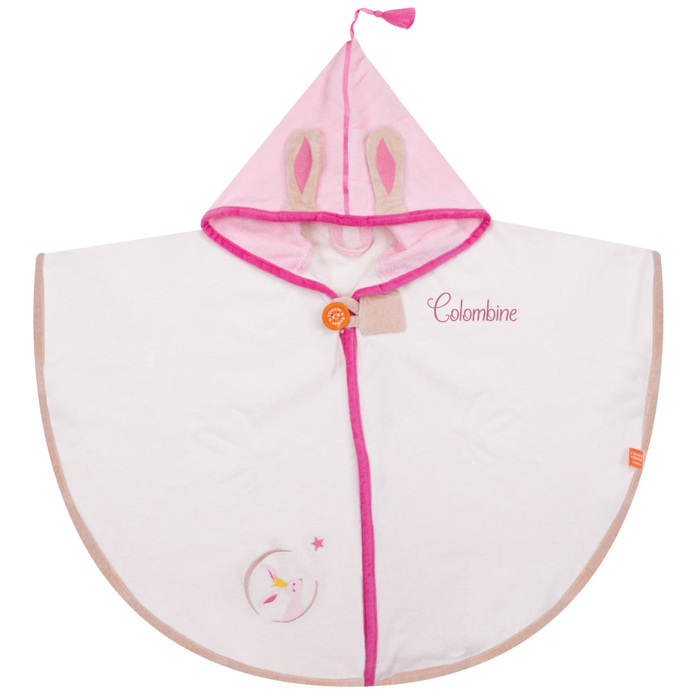 Cape de bain bebe, cape de bain enfant, cape de bain  personnalisee bebe, cape de bain personnalisee enfant,cadeau de naissance, cadeau de naissance personnalise, carre de bain bebe, carre de bain enfant, poncho de bain bebe, poncho de bain enfant, creation française, design français, marque française, l'oiseau bateau, cape de bain ecru, theme lapin